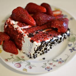 Red Velvet Cake & Fresh Strawberries from Westridge Market Red Velvet Cake & Fresh Strawberries from Westridge Market