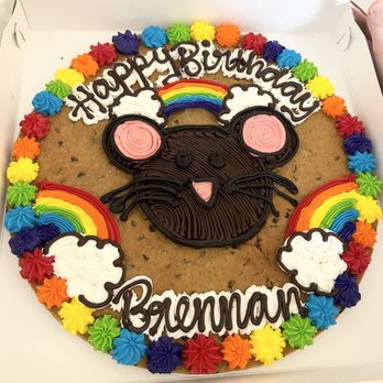 Great American Cookies - a birthday cake with a mouse on it - Desserts Near Me - Houston, Texas Great American Cookies - a birthday cake with a mouse on it - Desserts Near Me - Houston, Texas