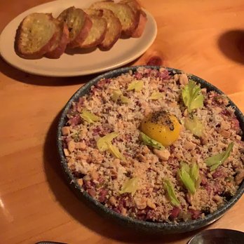 Morcilla - Steak Beef Tartar Plate - Spanish Near Me - Pittsburgh, Pennsylvania Morcilla - Steak Beef Tartar Plate - Spanish Near Me - Pittsburgh, Pennsylvania