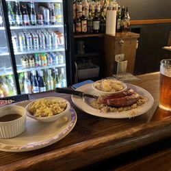Kaiserhoff - Sausage + an extra side of spetzel. The spetzel is homemade egg noodle. Really good.