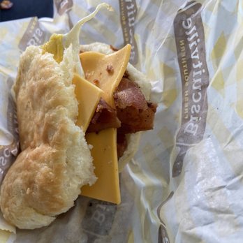 Biscuitville - Bacon egg & cheese with cold, unmelted cheese - Southern Near Me - Greensboro, North Carolina Biscuitville - Bacon egg & cheese with cold, unmelted cheese - Southern Near Me - Greensboro, North Carolina