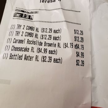Café Zupas - Delivery Receipt - Salad Near Me - Eagan, Minnesota