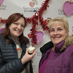 Gateway Pet Guardians - Mindy and me with pup cups ready to treat a special dog