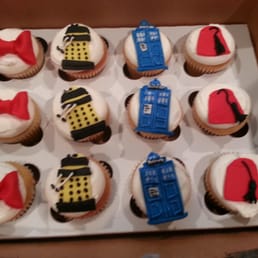 Doctor Who cupcakes for Princess' birthday extravaganza.
