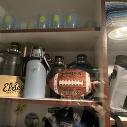 Entrance to taproom, merchandise showcase