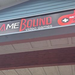 Gamebound Video Games - Sign