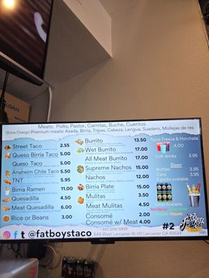 Menu photo 4 Fatboys Taco Lancaster, CA