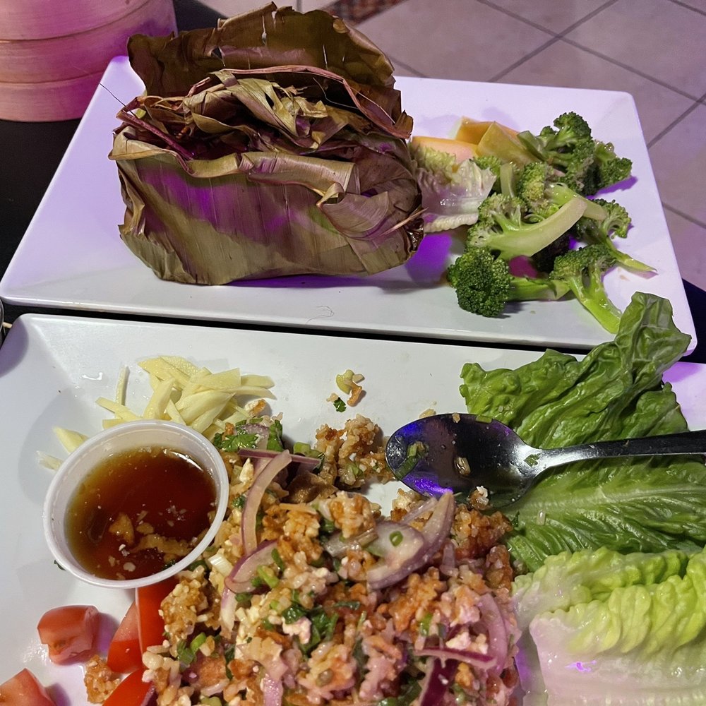 Lan Xang Fort Myers - Dream Salmon (Mok Pa) Dinner and Lettuce Wrap - Thai Near Me - Fort Myers, Florida Lan Xang Fort Myers - Dream Salmon (Mok Pa) Dinner and Lettuce Wrap - Thai Near Me - Fort Myers, Florida