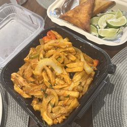 The Tribe Restaurant & Lounge - Chips Masala and samosas