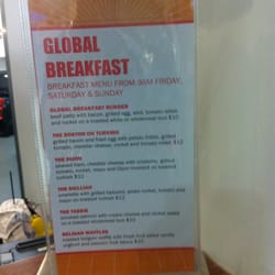 Global Burgers Bar & Grill - Breakfast burgers!