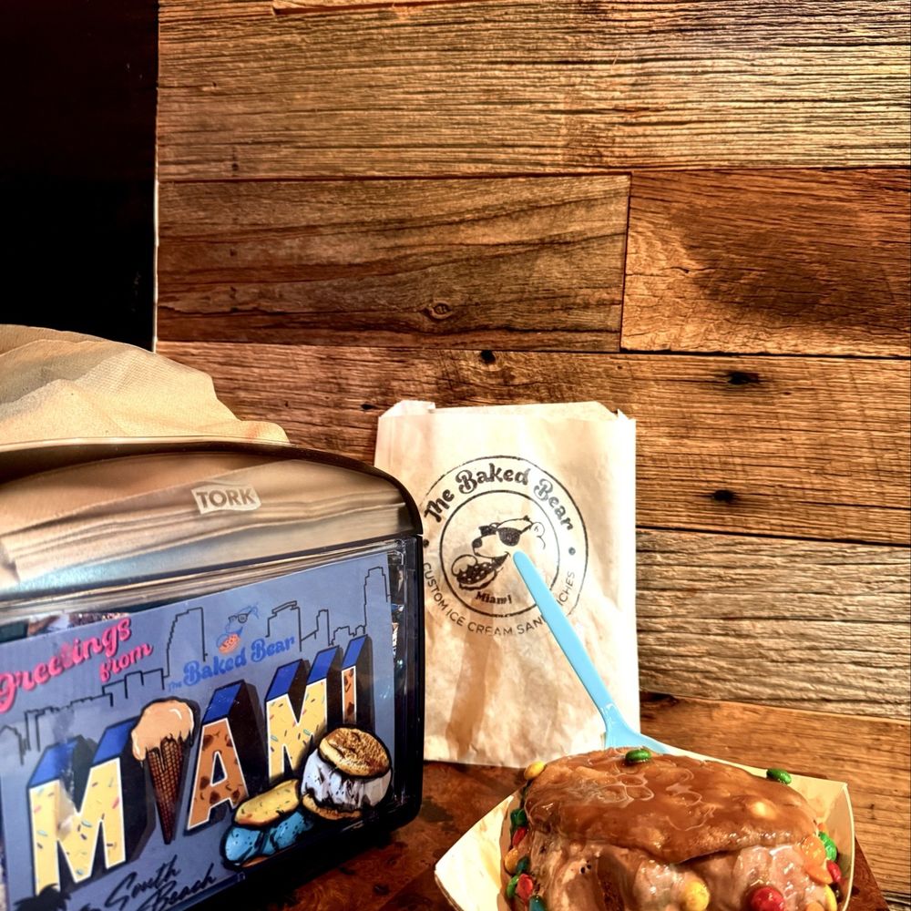 The Baked Bear - toasted s'more creation, melted marshmallow flavor and the sea salt caramel swirl I topped it off with M&Ms and a caramel drizzle - Ice Cream & Frozen Yogurt Near Me - Miami Beach, Florida The Baked Bear - toasted s'more creation, melted marshmallow flavor and the sea salt caramel swirl I topped it off with M&Ms and a caramel drizzle - Ice Cream & Frozen Yogurt Near Me - Miami Beach, Florida