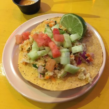 El Nayarita - Complimentary tostada - Seafood Near Me - Houston, Texas El Nayarita - Complimentary tostada - Seafood Near Me - Houston, Texas