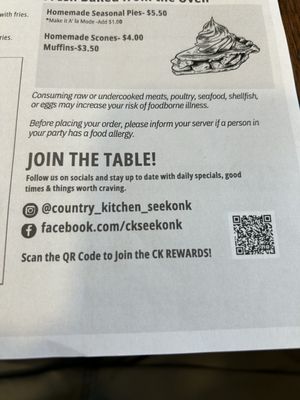 Menu photo 2 Country Kitchen Seekonk, MA Menu photo 2 Country Kitchen Seekonk, MA