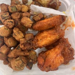 a tray of fried food a tray of fried food