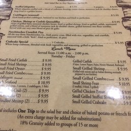 Photos For Catfish Cabin Menu Yelp