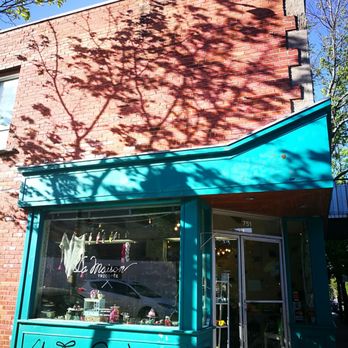 La Maison Tricotée - a blue building with a blue awning - Arts & Crafts Near Me - Montreal, Quebec La Maison Tricotée - a blue building with a blue awning - Arts & Crafts Near Me - Montreal, Quebec