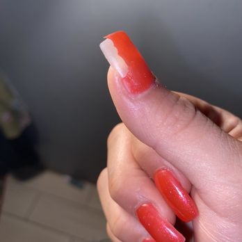 Trendy Nails - THIS WAS AFTER I WENT BACK THE SECOND TIME THE SHAPE IS SO HORRIBLE TOO - Nail Salons Near Me - Norwalk, California Trendy Nails - THIS WAS AFTER I WENT BACK THE SECOND TIME THE SHAPE IS SO HORRIBLE TOO - Nail Salons Near Me - Norwalk, California