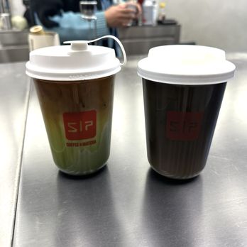 Sip Coffee & Matcha - Dirty matcha and strawberry foam coffee - Coffee & Tea Near Me - New York, New York Sip Coffee & Matcha - Dirty matcha and strawberry foam coffee - Coffee & Tea Near Me - New York, New York