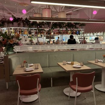 Mad Nice - Ambiance inside has a pink theme and gives LA vibes - Italian Near Me - Detroit, Michigan Mad Nice - Ambiance inside has a pink theme and gives LA vibes - Italian Near Me - Detroit, Michigan