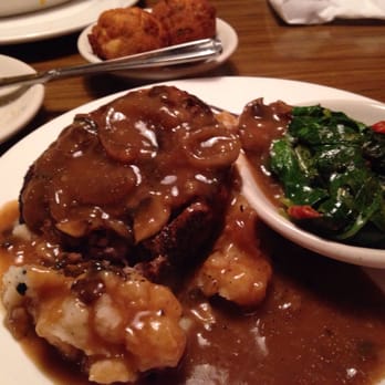 Simply Southern Bistro - Hamburger steak entree with spinach on the side!!! - Southern Near Me - Sumter, South Carolina Simply Southern Bistro - Hamburger steak entree with spinach on the side!!! - Southern Near Me - Sumter, South Carolina