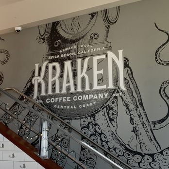 Kraken Coffee - Creative sign - Coffee & Tea Near Me - Avila Beach, California Kraken Coffee - Creative sign - Coffee & Tea Near Me - Avila Beach, California