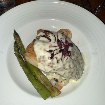 Vic's On the River - Striped bass with risotto and asparagus - Seafood Near Me - Savannah, Georgia