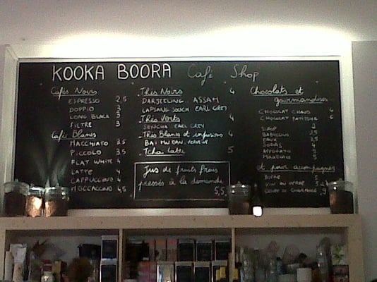 Menu photo 5 KB Café Shop Paris, 75 Menu photo 5 KB Café Shop Paris, 75