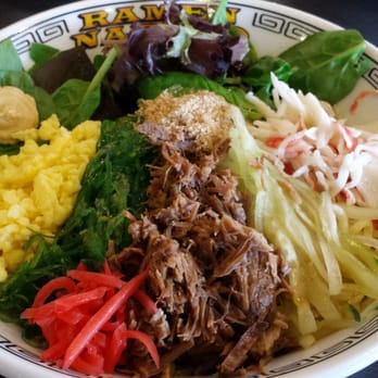 Ramen Naruto - 063016:  Cold Noodle Hiyashi Chuka - imitation crab, boiled egg yolk, seaweed salad, shredded cucumber, shredded pork... - Ramen Near Me - Azusa, California