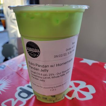Kuboba Spot - Buko Pandan drink with Pandan Jelly - Bubble Tea Near Me - Berkeley, California Kuboba Spot - Buko Pandan drink with Pandan Jelly - Bubble Tea Near Me - Berkeley, California