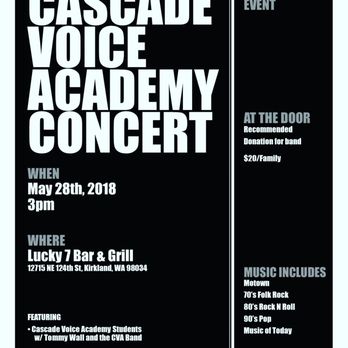 Cascade Voice Academy - Summer rock concert with a live band! - Performing Arts Near Me - Snoqualmie, Washington