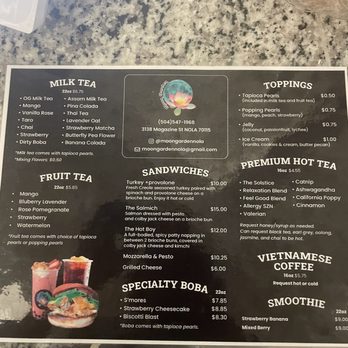 Moon Garden - Menu - Bubble Tea Near Me - New Orleans, Louisiana Moon Garden - Menu - Bubble Tea Near Me - New Orleans, Louisiana