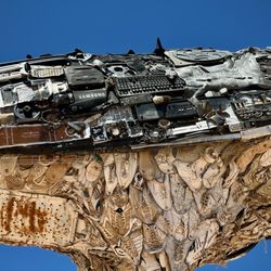 Recycled Roadrunner Sculpture - Check out the recycled materials!