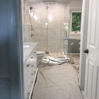 ABC Glass & Mirror - During door installation. - Glass & Mirrors Near Me - Manassas Park, Virginia