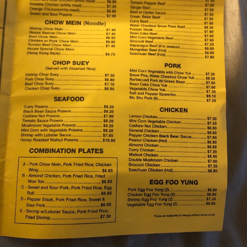 Kowloon Kitchen - Menú 12/20 - Chinese Near Me - San Jose, California