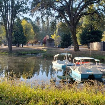 Mandala Springs - Pond with boats and kayaks - Venues & Event Spaces Near Me - Cobb, California