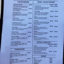 Curry Corner - Menu