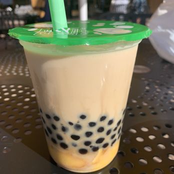 Class 302 Tea Cafe - Honey green milk tea with egg pudding and boba - Taiwanese Near Me - Irvine, California