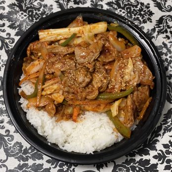Dosirock - Spicy Pork. Slightly spicy. Very generous portion size! I just wish the pork was cut into smaller pieces... - Asian Fusion Near Me - Woodbridge, Virginia