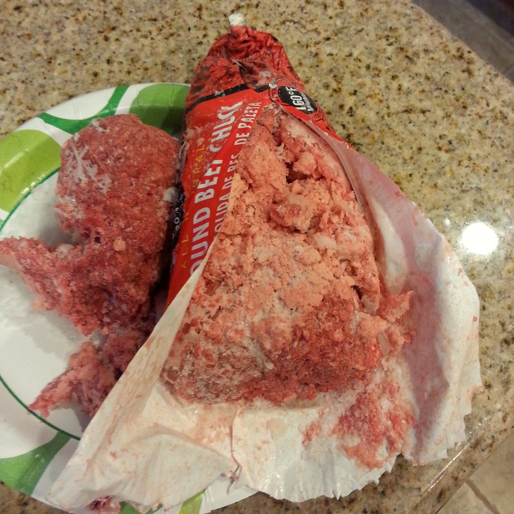 Meat that is 80% fat!  DO NOT BUY THIS.  EVER.