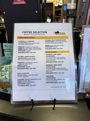 Menu photo 2 Panther Coffee Miami, FL