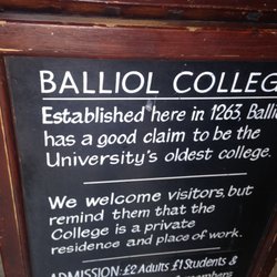 Wander Oxford Walking Tours - Balliol College- the University of Oxford's oldest.