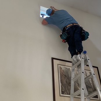Valley Classic Shutters - How he balanced on this tiny top rung of the ladder is a mystery to me. - Shutters Near Me Valley Classic Shutters - How he balanced on this tiny top rung of the ladder is a mystery to me. - Shutters Near Me