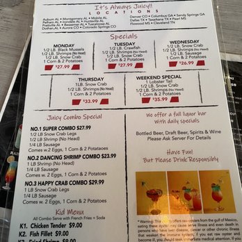The Juicy Seafood - Menu - Seafood Near Me - Columbus, Georgia The Juicy Seafood - Menu - Seafood Near Me - Columbus, Georgia