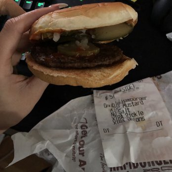 McDonald's - Look at my order! This is a single patty and not double! Clearly says it on the label. - Burgers Near Me - La Mesa, California