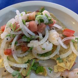 El Camaronazo - Shrimp ceviche tostada