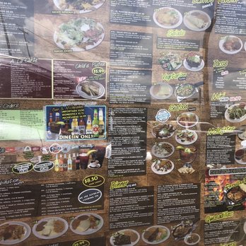 El Rancho - Partial drive through menu - Mexican Near Me - Marble Falls, Texas
