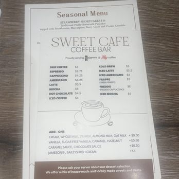 Sweet Cafe - Menu - Breakfast & Brunch Near Me - Chicago, Illinois