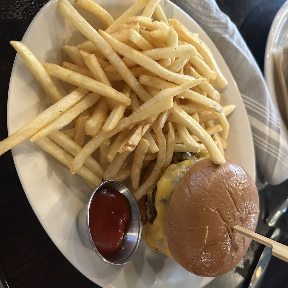 Burger and fries Burger and fries