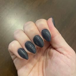 Pic taken straight on. Middle finger is the worst (see the skin below the nail filed too far inwards on the left side of the nail bed). Pic taken straight on. Middle finger is the worst (see the skin below the nail filed too far inwards on the left side of the nail bed).