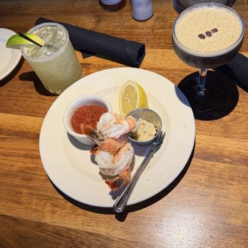 131 MAIN Restaurant - Shrimp cocktail, margarita and espresso martini. - New American Near Me - Charlotte, North Carolina